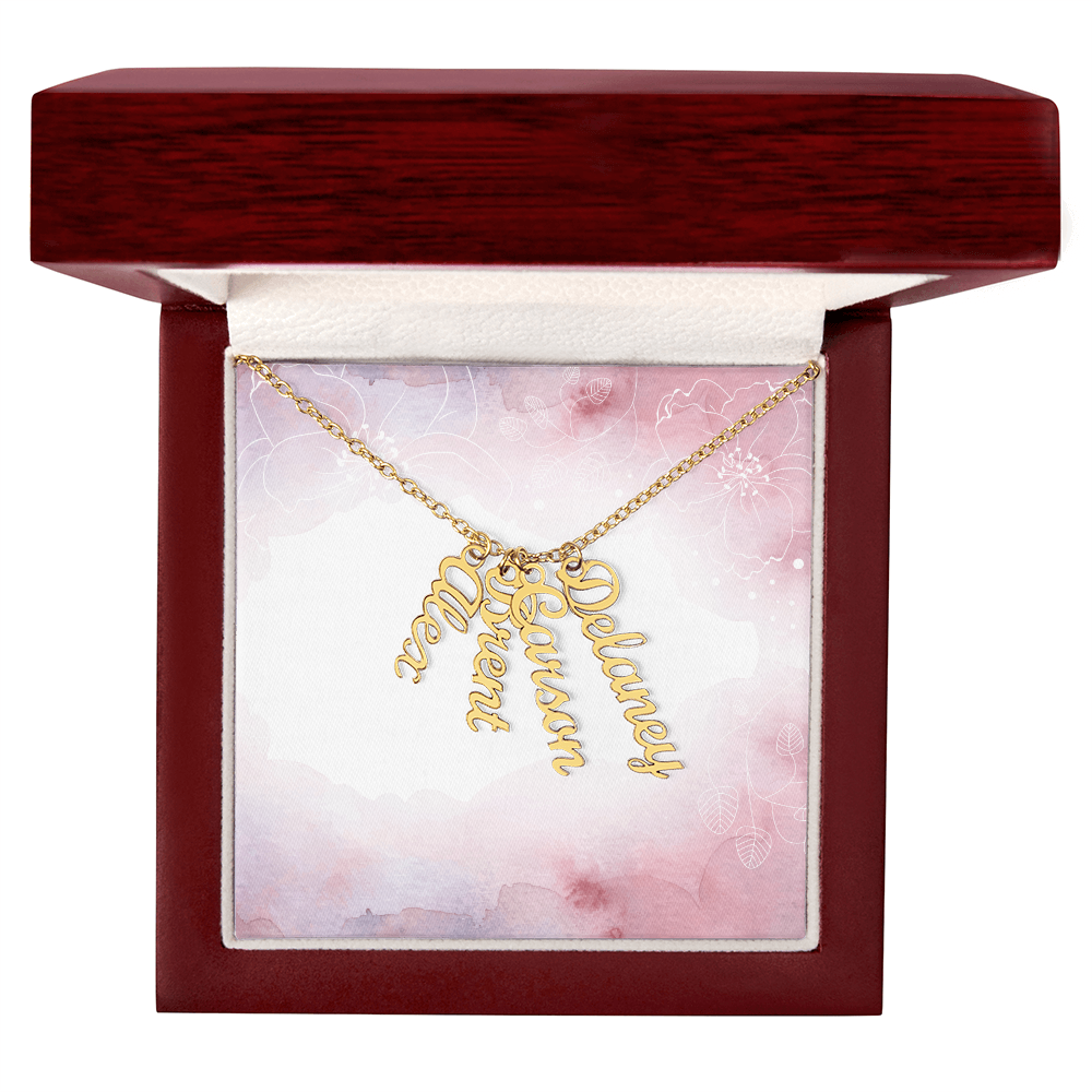 Personalized multi name necklace