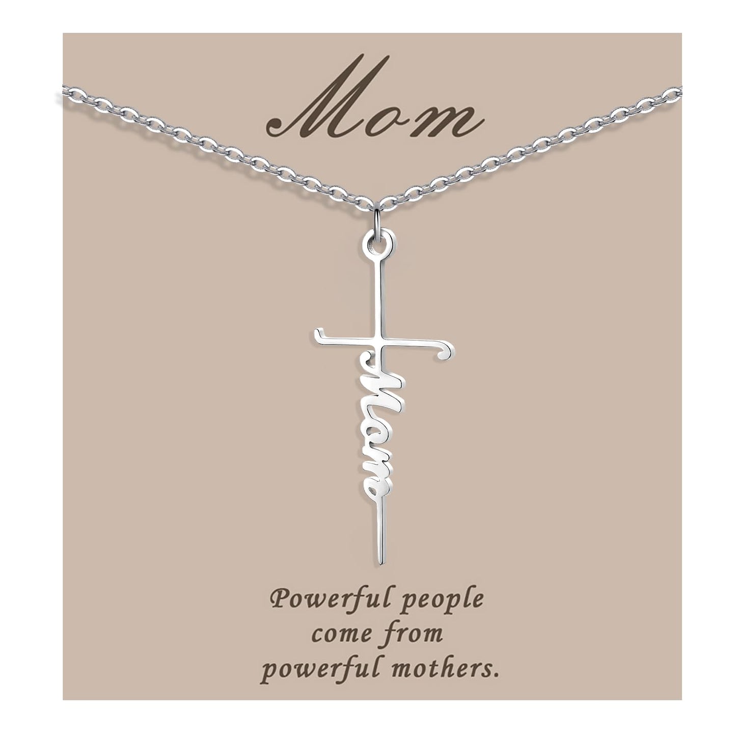 Mom Cross Necklace