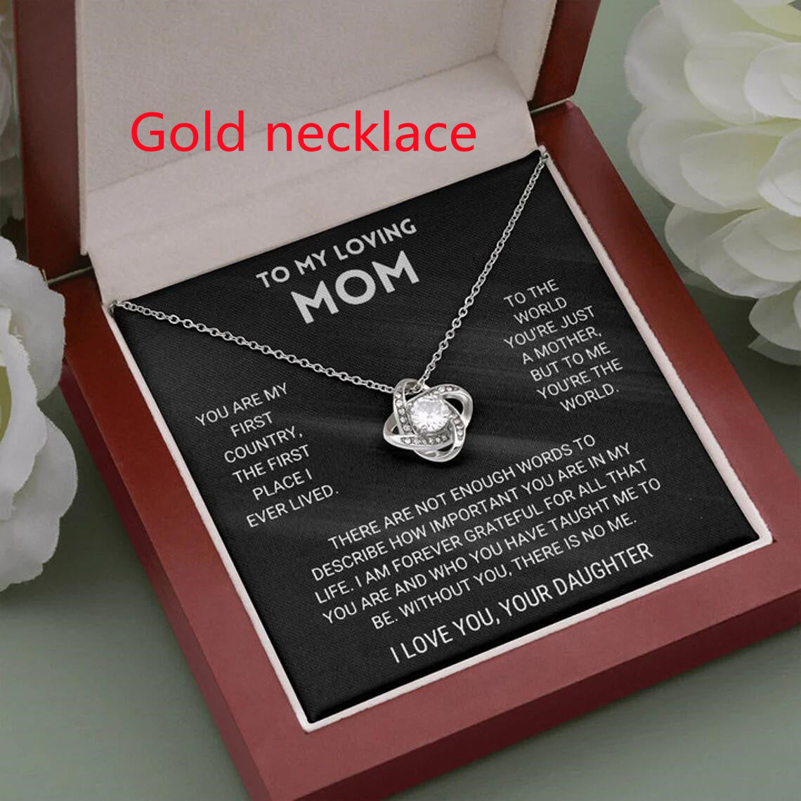 Eternal Heart Clover Necklace Pendant for Mother's Day