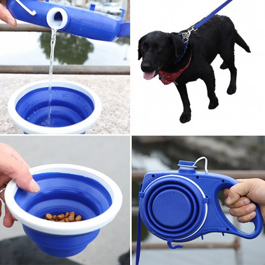 Hydra Walk Pet Leash with Water Bottle Cup
