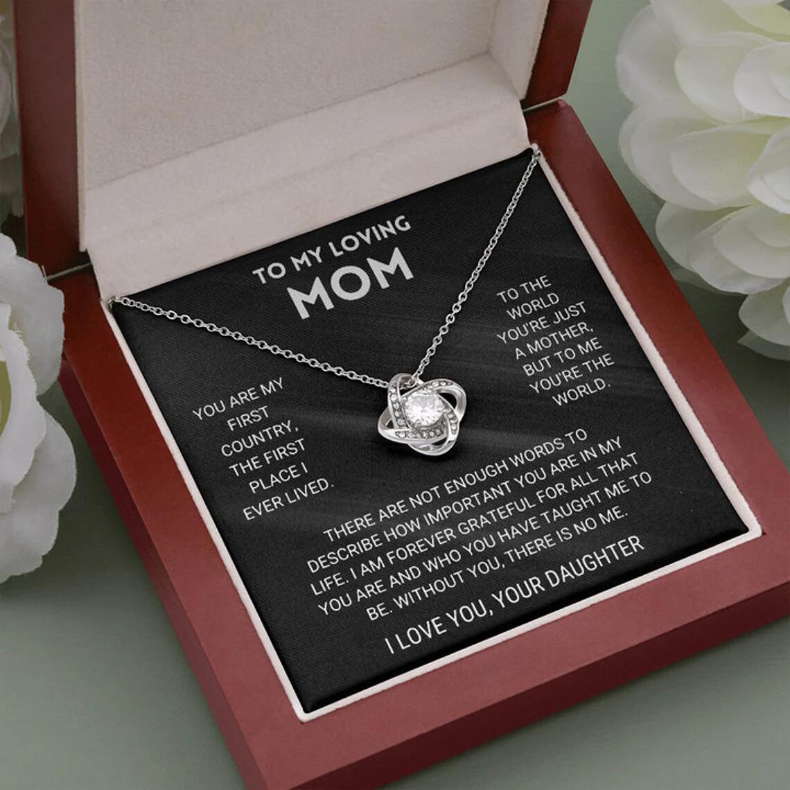 Eternal Heart Clover Necklace Pendant for Mother's Day