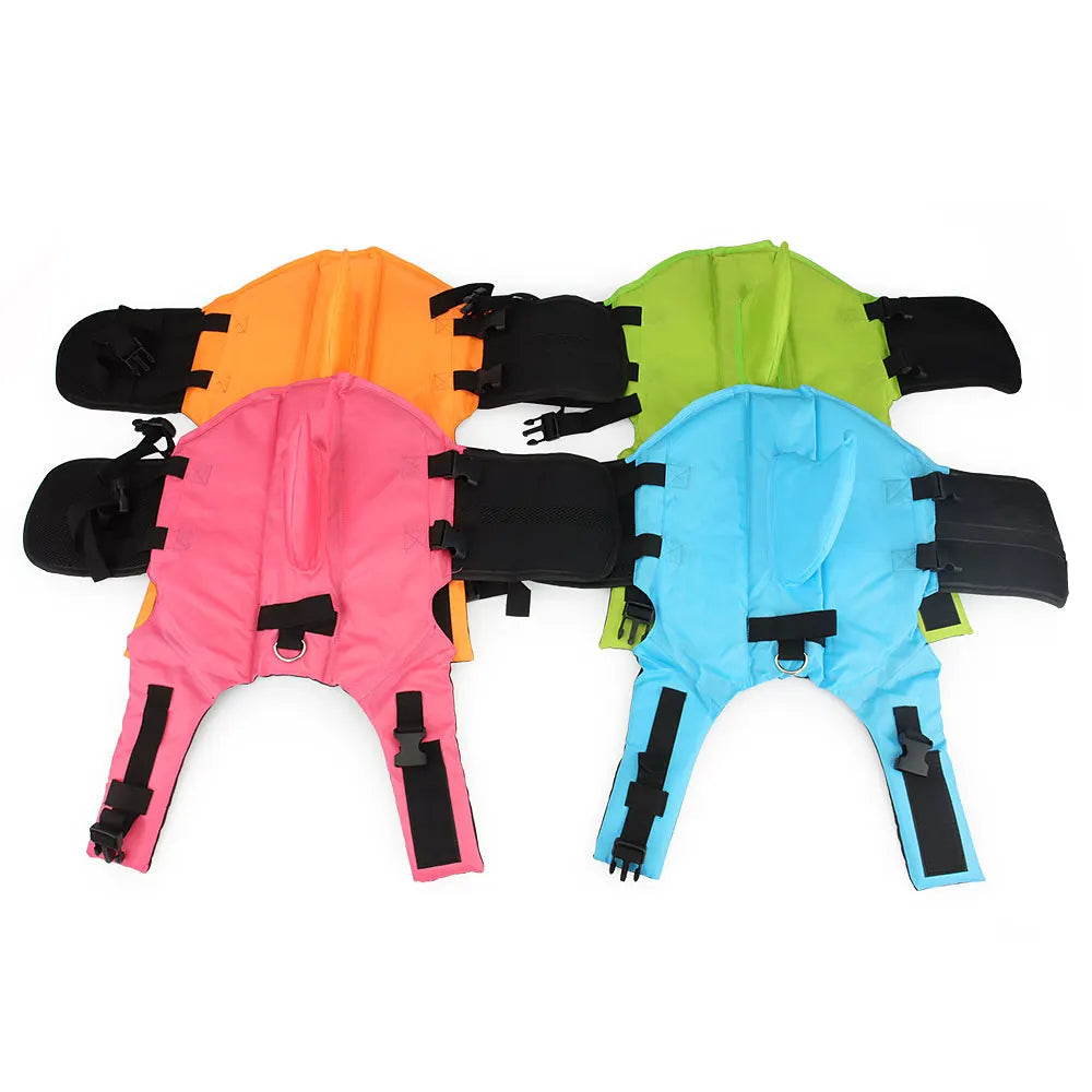 Dog Life Vest Summer Shark Pet Life Jacket Dog Clothes Dogs Swimwear Pets Swimming Suit