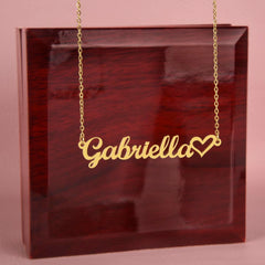 Classic Heart Style Name Necklace