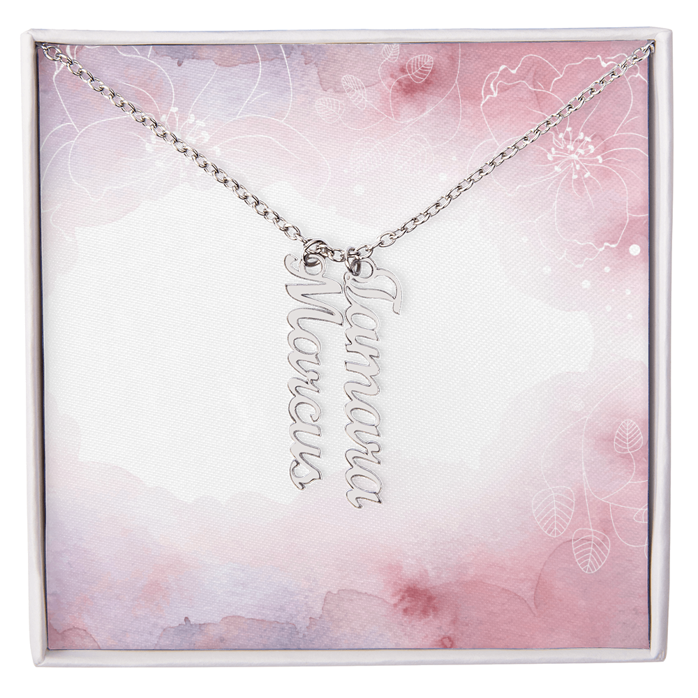 Personalized multi name necklace
