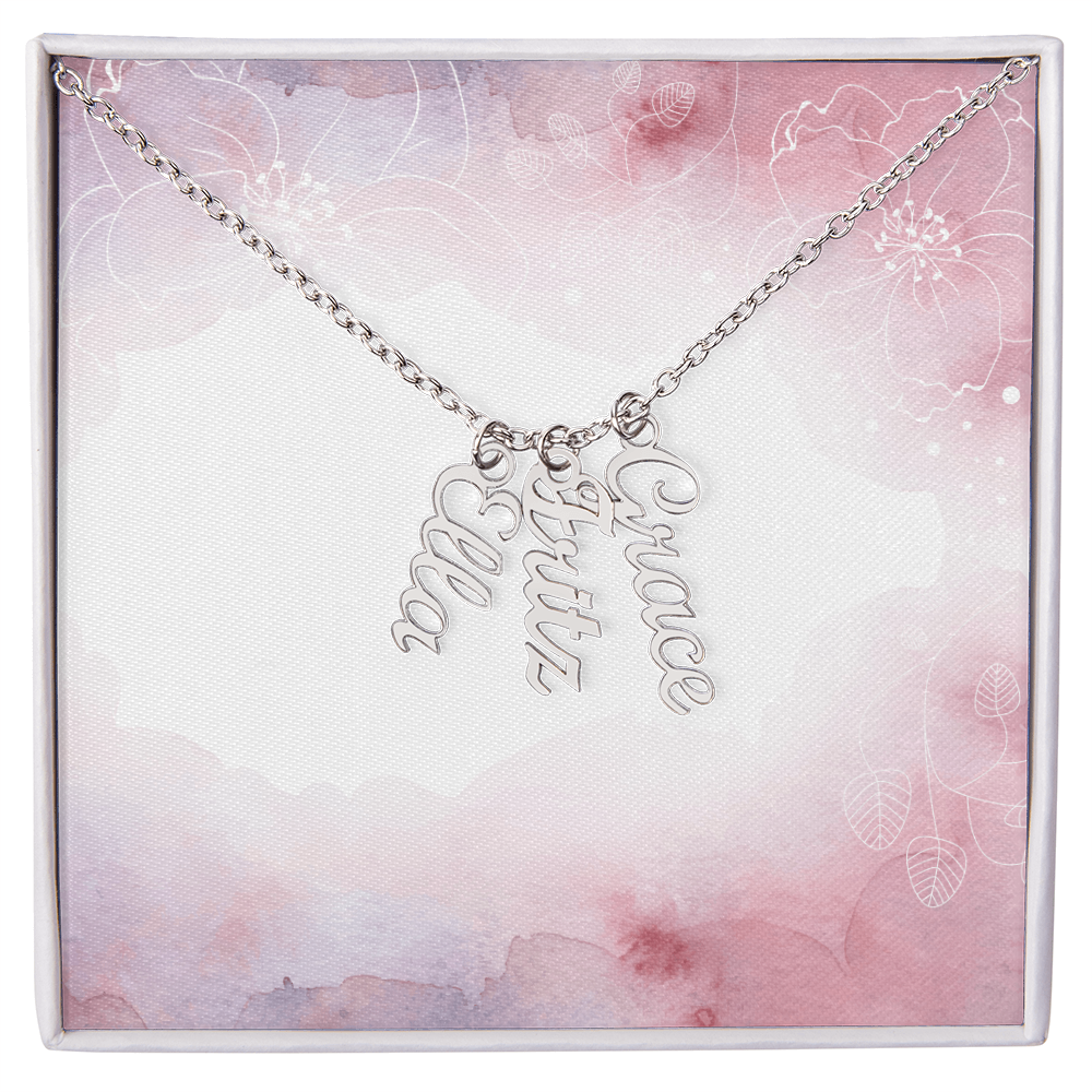 Personalized multi name necklace