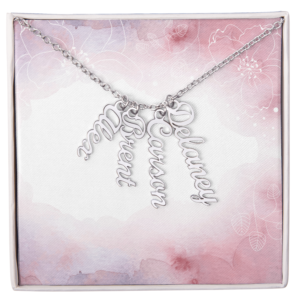 Personalized multi name necklace