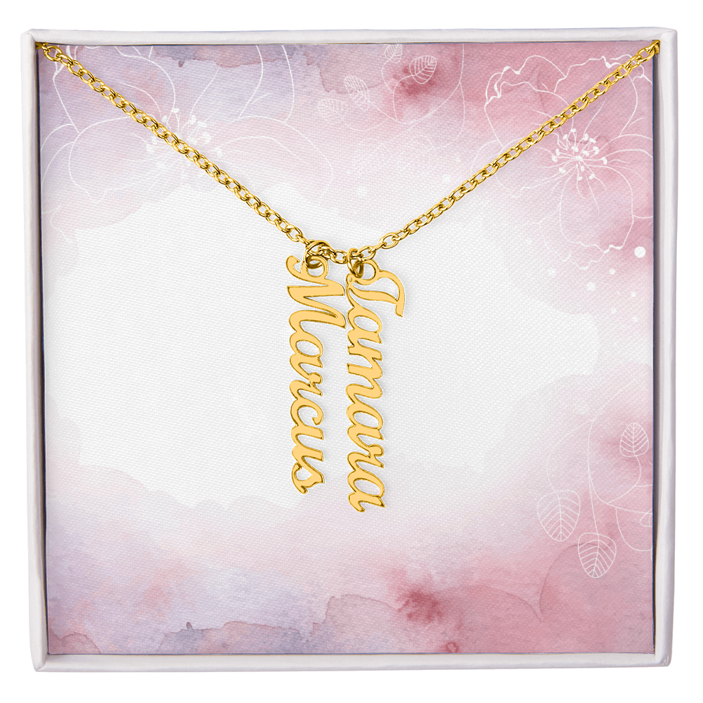 Personalized multi name necklace