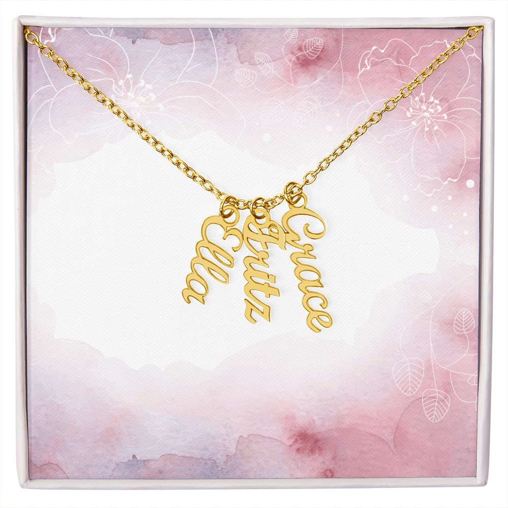 Personalized multi name necklace
