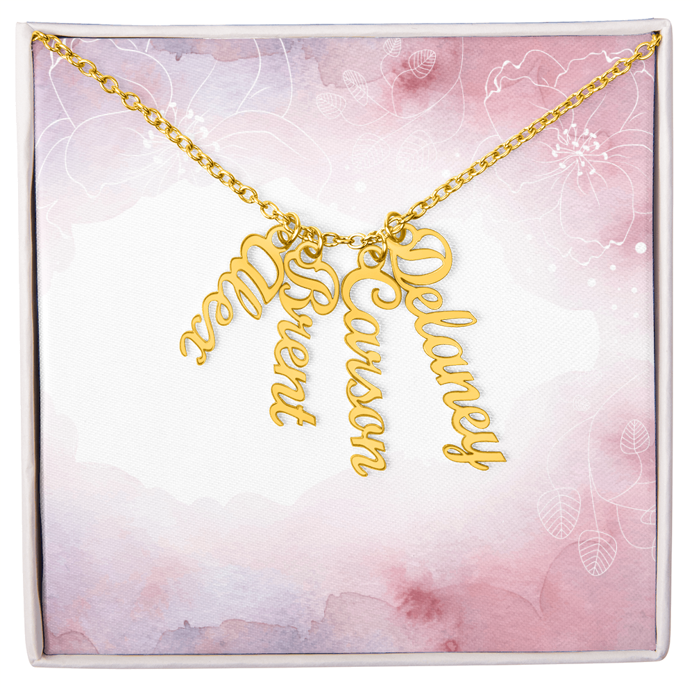 Personalized multi name necklace