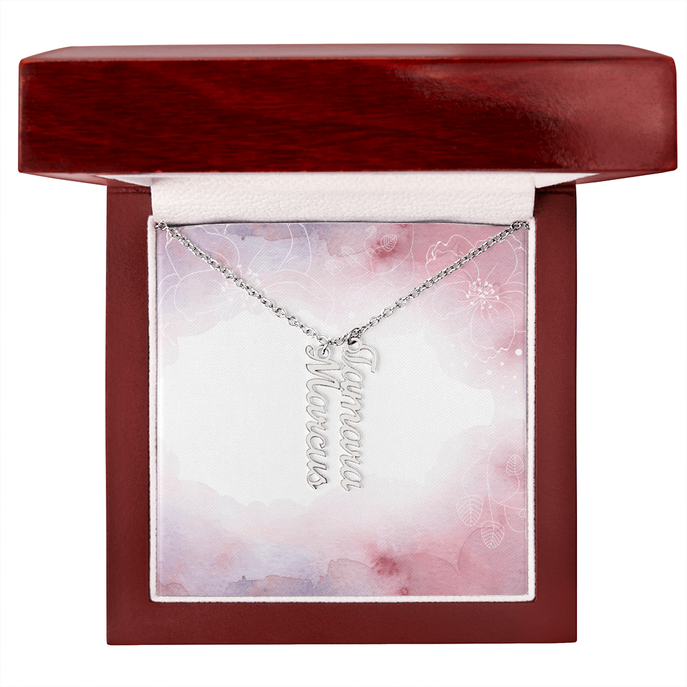 Personalized multi name necklace