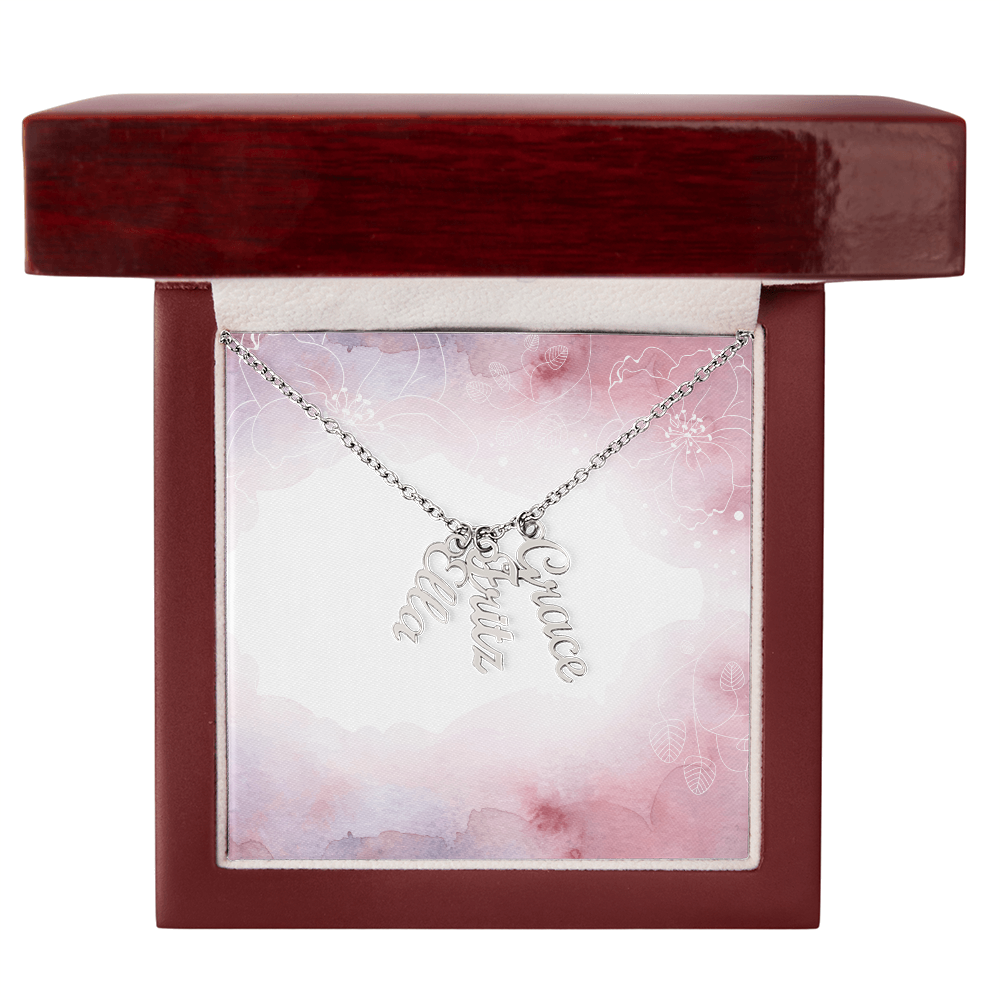 Personalized multi name necklace