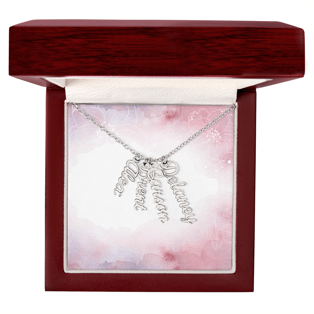 Personalized multi name necklace