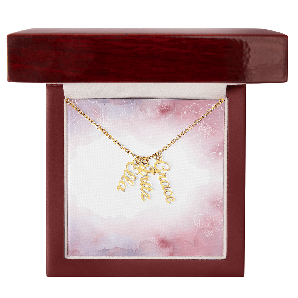 Personalized multi name necklace