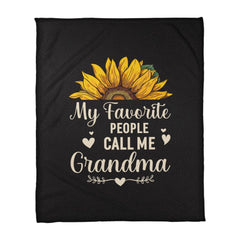 My Favorite People Call Me Grandma – Coral Fleece Blanket