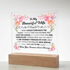 To My Beautiful Wife – Acrylic Square