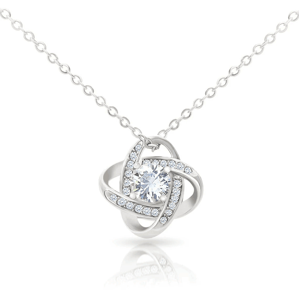 Eternal Heart Clover Necklace Pendant for Mother's Day